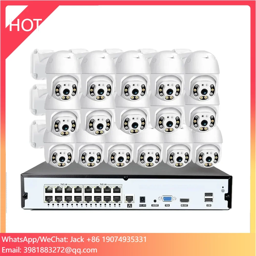 Home Security And Cctv - Colorvu Kabelgebundenes CCTV-Kamera-NVR-Kit 5MP PTZ-Kameras mit