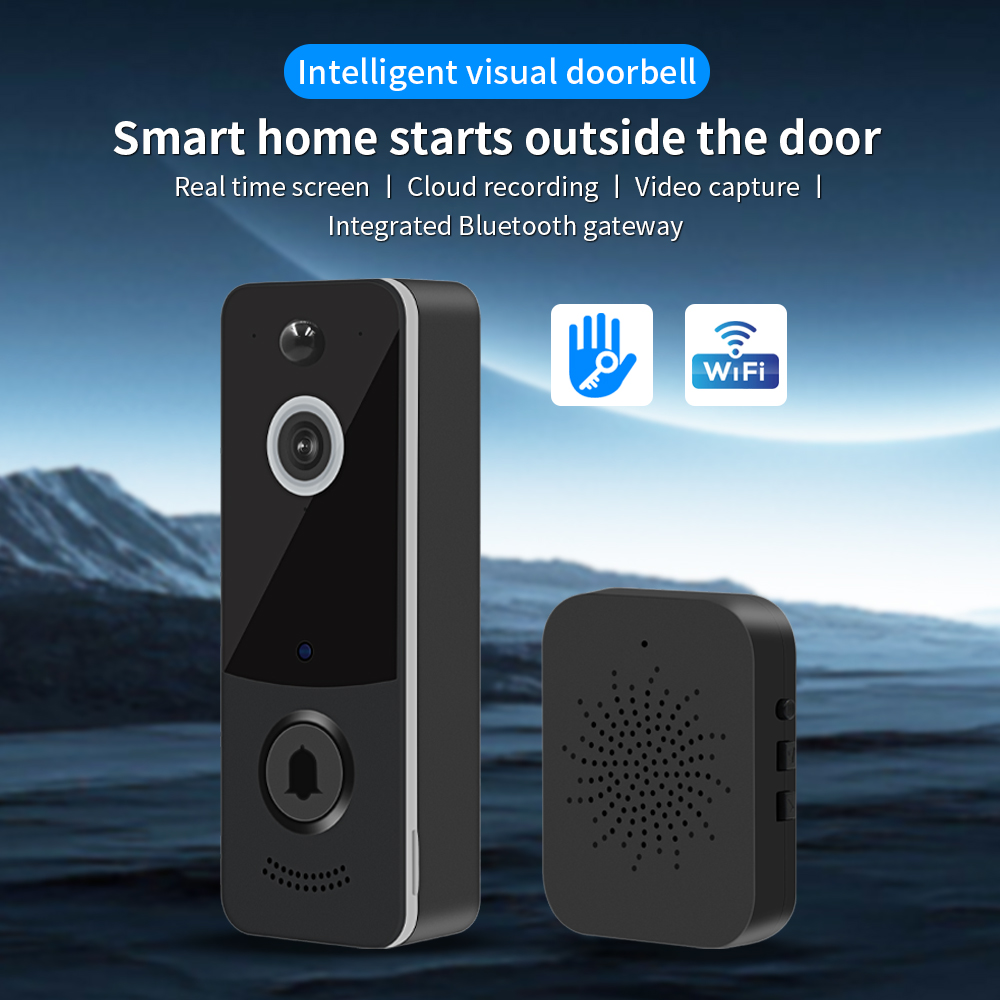 Home Security Battery - 1080P WIFI Video Türklingel TTLOCK App