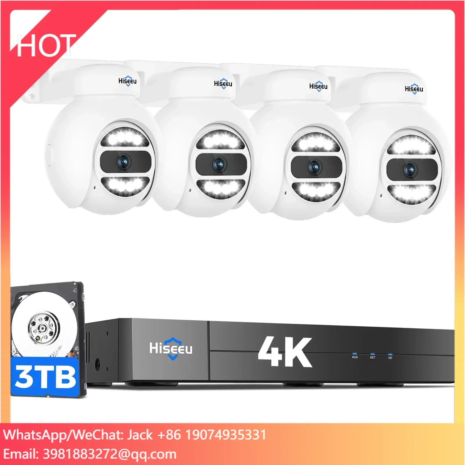 Home Security And Cctv - Hiseeu Automatische Verfolgung 5MP PoE NVR