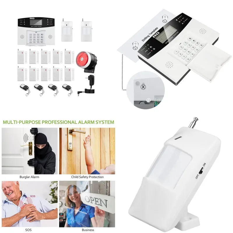 Home Security Systems - Haus-Einbruchmeldeanlage mit Automatischer Anruffunktion, 120dB Sirene,