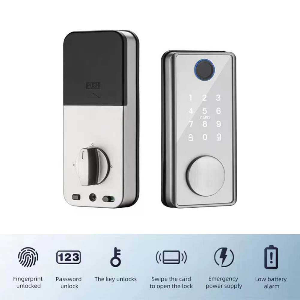 Home Security Battery - Tuya Smart Türschloss mit Fingerabdruck-Zugangskontrolle, Elektronischer