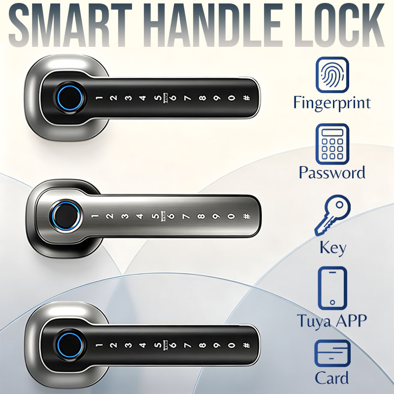 Home Security Battery - Heimsicherheitsgeräte Intelligentes Fingerabdruck-Türschloss Digitales Elektronisches Türgriffschloss