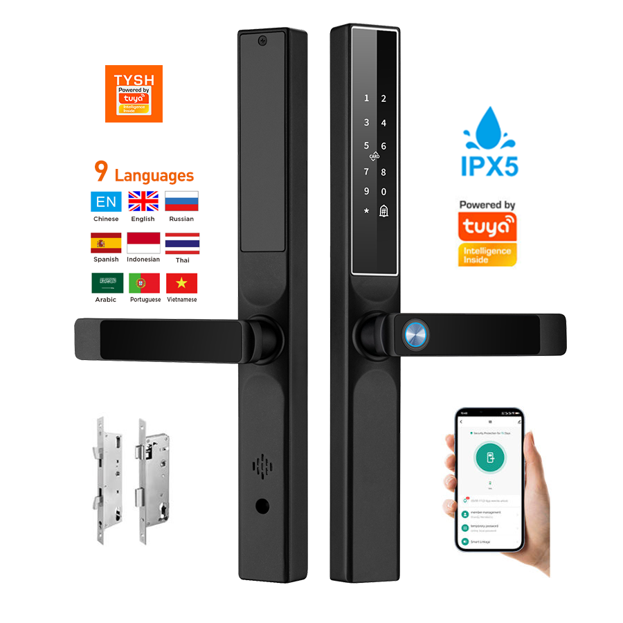 Home Security Battery - Tuya App Fingerprint Türschloss Code Karte