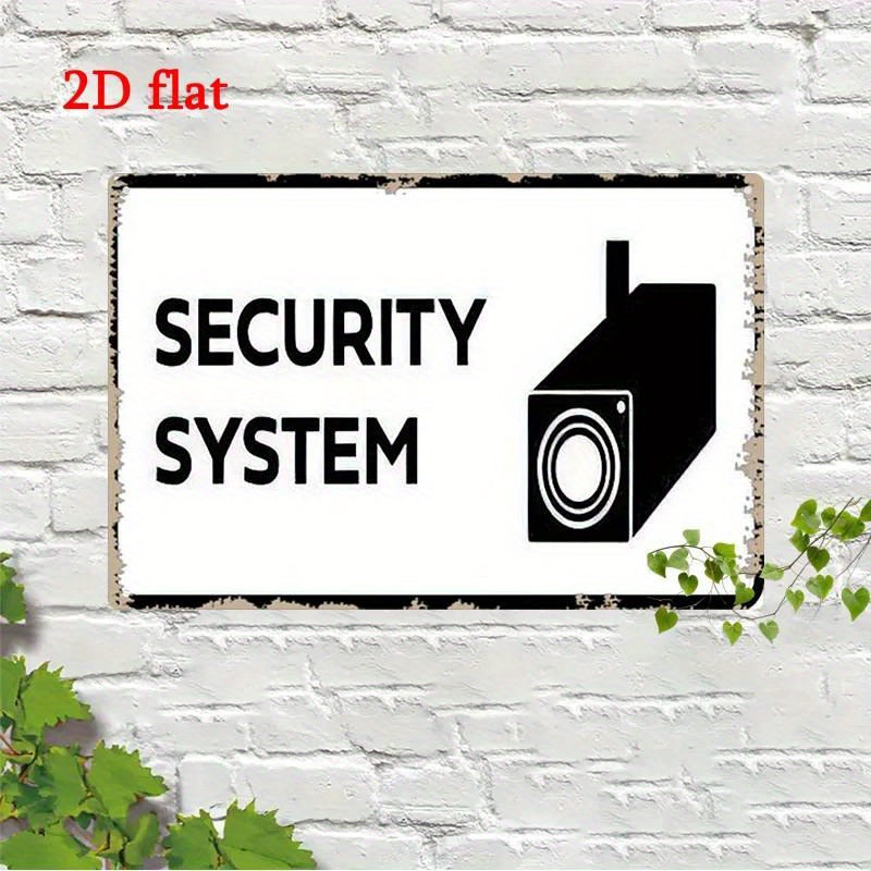 Home Security Systems - Metall-Sicherheitssystem-Schild - Robuste Wandtafel mit kräftigem