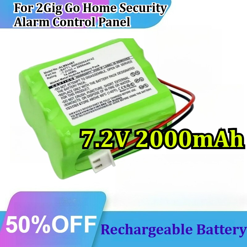Home Security Battery Replacement - 7,2V 2000mAh Ni-MH für 2Gig Go