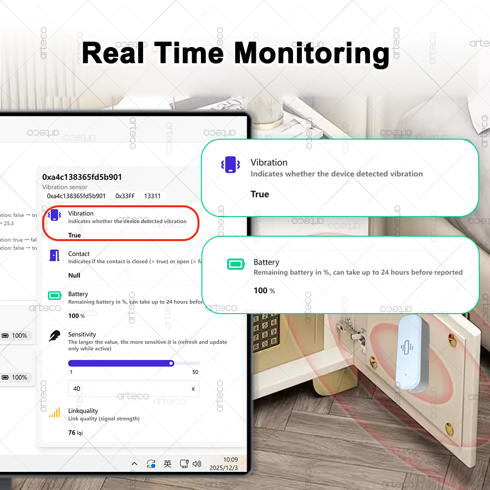 ZigBee Smart Vibration Sensor  – Home Security Monitoring Bewertung und Preis