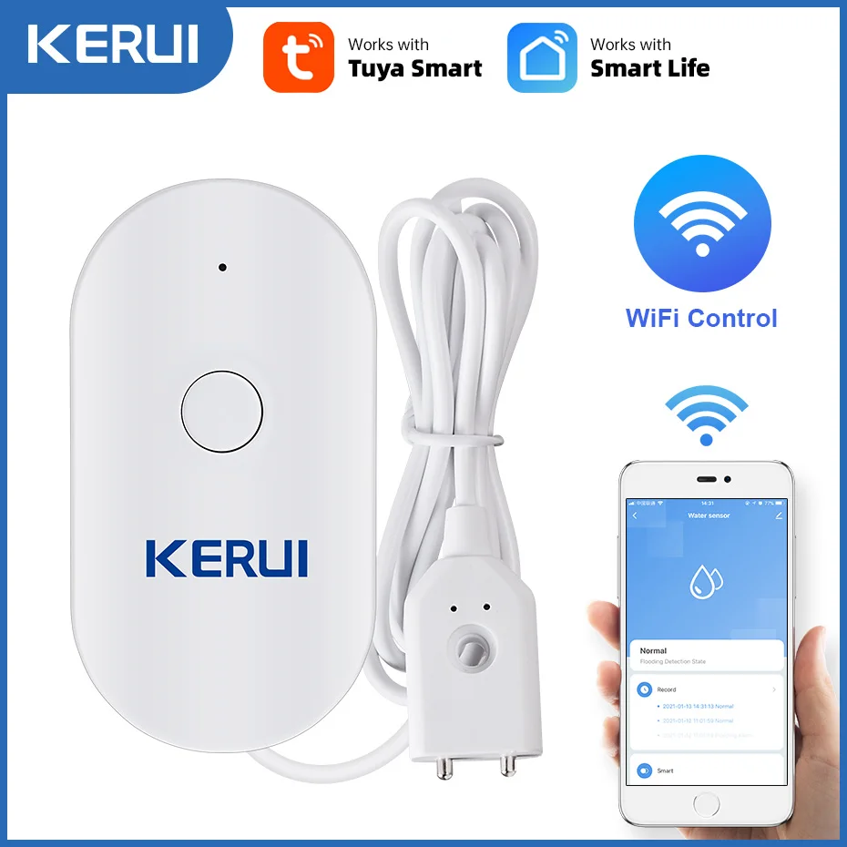 KERUI WiFi Wasser Sensor Smart – Home Security Monitoring Bewertung und Preis
