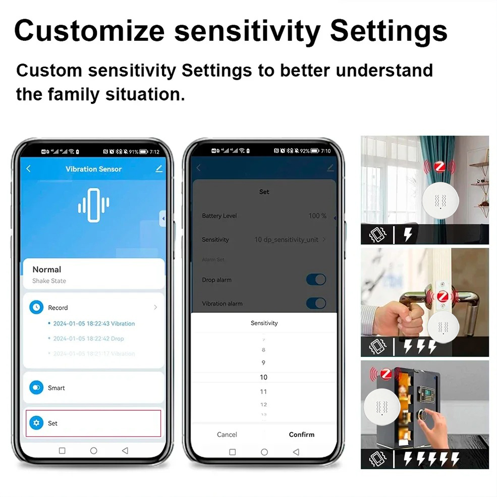 Tuya ZigBee Smart Vibrations-  – Home Security Systems Bewertung und Preis